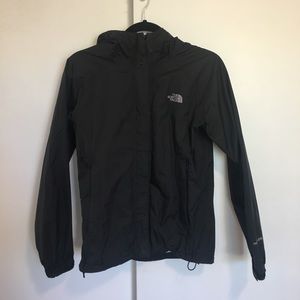 black North Face windbreaker